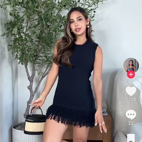 NWT ZARA  blogger fav FRINGED 
KNIT DRESS SIZE M
🚨FIRM PRICE NO DISCOUNT - Picture 3 of 16